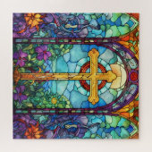 Puzzle Croix en verre tendu (Horizontal)
