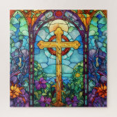 Puzzle Croix en verre tendu (Vertical)