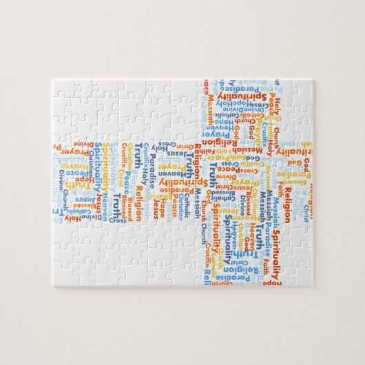 Puzzle Croix faite de mots (Horizontal)