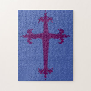 Puzzle Croix violette Art dévotionnel pour le Carême et l
