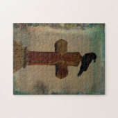 Puzzle Crow de nuit gothique grungy (Horizontal)