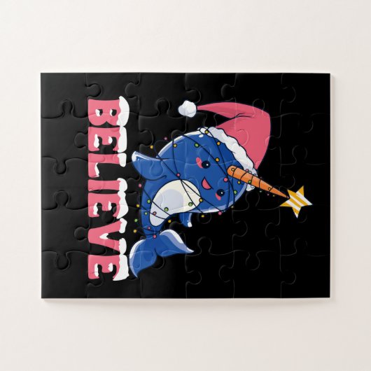 Puzzle Croyez Narwhal Noël Fée Lumières (Horizontal)