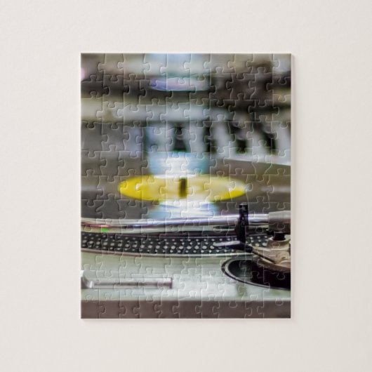 Puzzle Cru de vinyle de Tourne-disque rétro de bruit (Vertical)