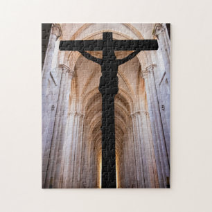 Puzzle Crucifix avec Jésus-Christ. Abbaye gothique d'Alco