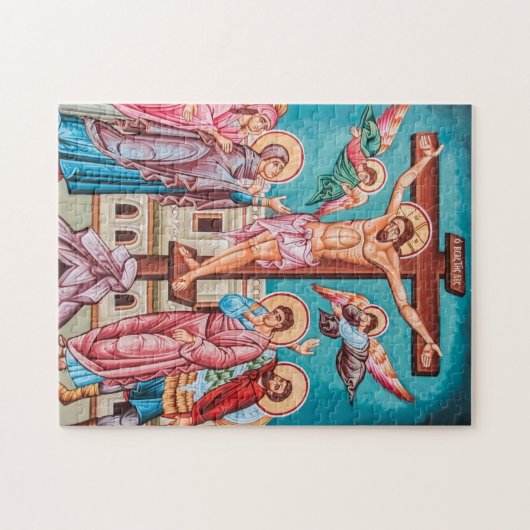 Puzzle Crucifixion Jésus Christ Orthodoxe Icône chrétienn (Horizontal)