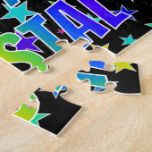 Puzzle "CRYSTAL" Prénom, amusant "HEUREUX ANNIVERSAIRE" (Côté)