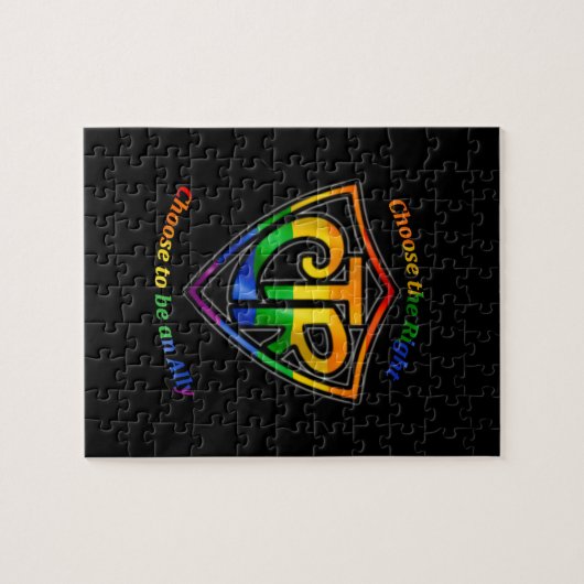 Puzzle CTR d'arc-en-ciel - Allié de LDS LGBT (Horizontal)