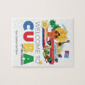 Puzzle Cuba Havana Texte personnalisé (Horizontal)