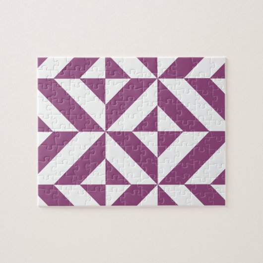 Puzzle Cube Déco géométrique violet chaud (Horizontal)