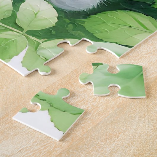 Puzzle Cube Kitten Blanc Nappant Sous Rosebush (Côté)