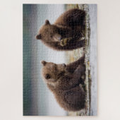 Puzzle Cubes d'ours Brown au ruisseau (Vertical)