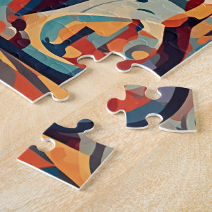 Puzzle Cubisme Abstrait Chat