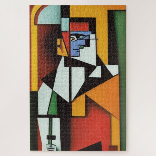 Puzzle Cubiste Abstrait Bartender (Vertical)