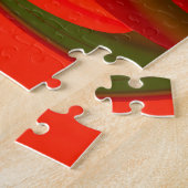 Puzzle Cubiste rouge et vert Abstrait (Côté)