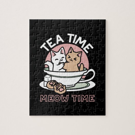 Puzzle Cuddling Kitties in a Cup - Adorable Tea Time (Vertical)