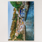 Puzzle Cudillero, village de pêcheurs des Asturies. Espag (Vertical)