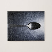 Puzzle Cuillère métallique sur acier inoxydable (Horizontal)