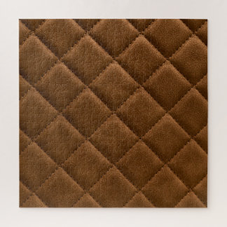 Puzzle Cuir Brown, dessin motif rhombus