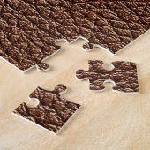 Puzzle Cuir pointu : gris, noir arrière - plan. (Côté)