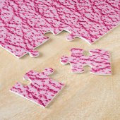 Puzzle Cuir rose gros plan, arrière - plan texturé. (Côté)