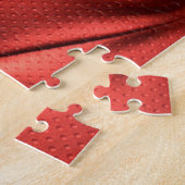 Puzzle Cuir rouge texturé : Détails du matériau (Côté)