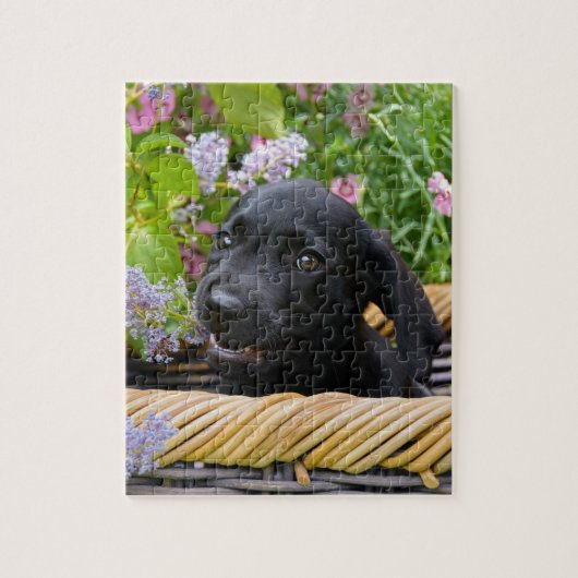 Puzzle Cuisine Black Labrador Retriever Chien Chiot Chiot (Vertical)