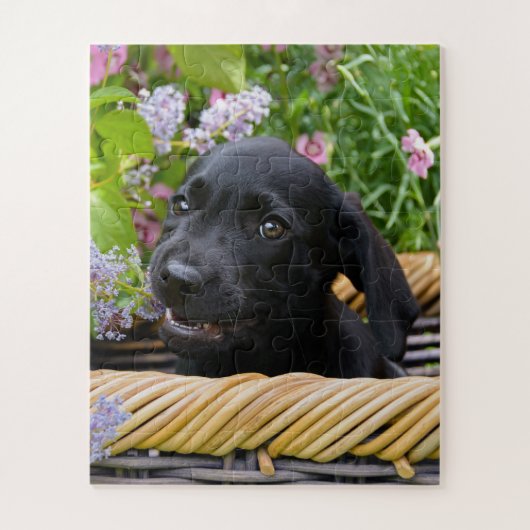 Puzzle Cuisine Black Labrador Retriever Chien Chiot Chiot (Vertical)