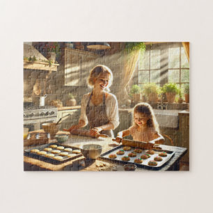 Puzzle Cuisine Confortable de Mère et Fille pour la Pâtis