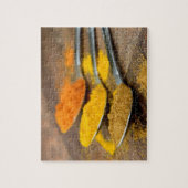 Puzzle Cuisine indienne épices de cuisine sur cuillères (Vertical)