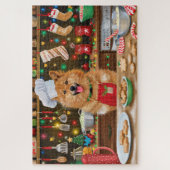 Puzzle Cuisson festive de Noël du Spitz finlandais : Noël (Vertical)