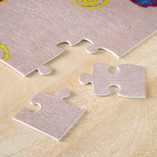 Puzzle Cupcake Art Imprimer avec cerise et Arrière - plan (Côté)