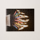 Puzzle Cupcake avec bougies d'anniversaire (Horizontal)