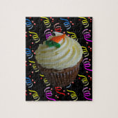 Puzzle Cupcake de carottes avec Confetti (Vertical)