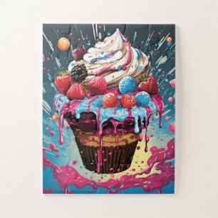 Puzzle Cupcake Pop Art Extravaganza