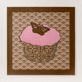 Puzzle Cupcake rose fraise (Vertical)