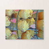 Puzzle cupcakes blancs gelés (Horizontal)
