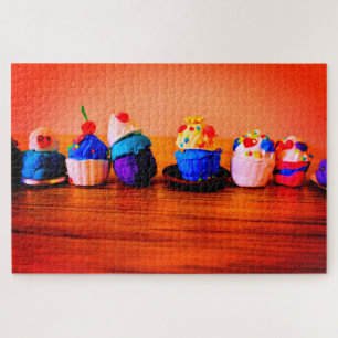 Puzzle Cupcakes colorés