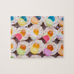 Puzzle Cupcakes congelés avec arrosages et décorations