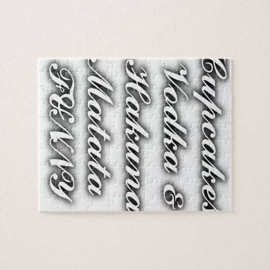 Puzzle Cupcakes Vodka Hakuna Matata FUNNY (Horizontal)