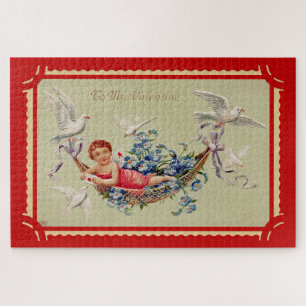 Puzzle cupide vintage valentine