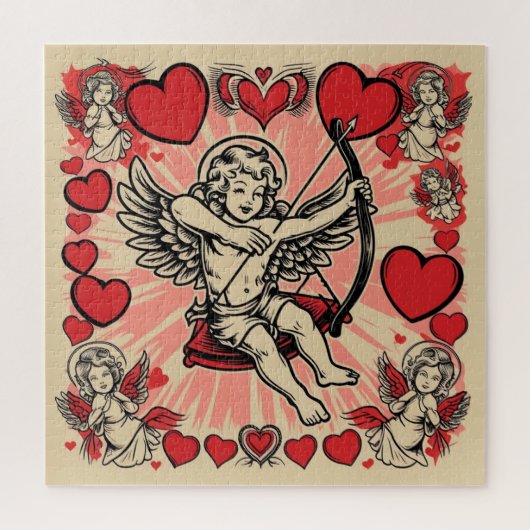 Puzzle Cupidon vintage amour (Vertical)