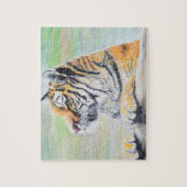 Puzzle Curieux tableau de tigre (Vertical)