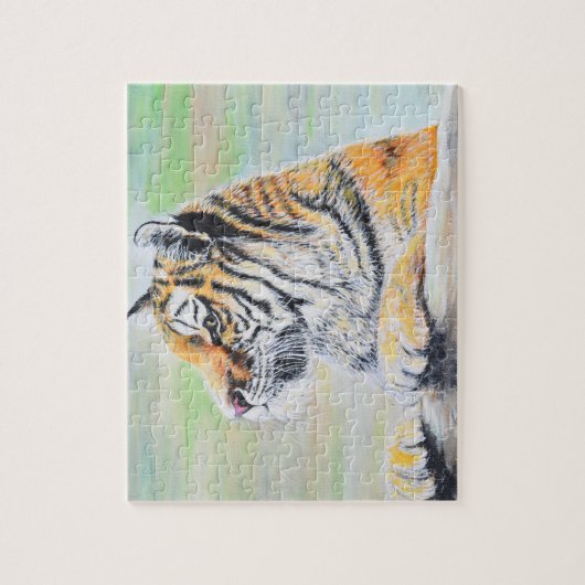 Puzzle Curieux tableau de tigre (Vertical)