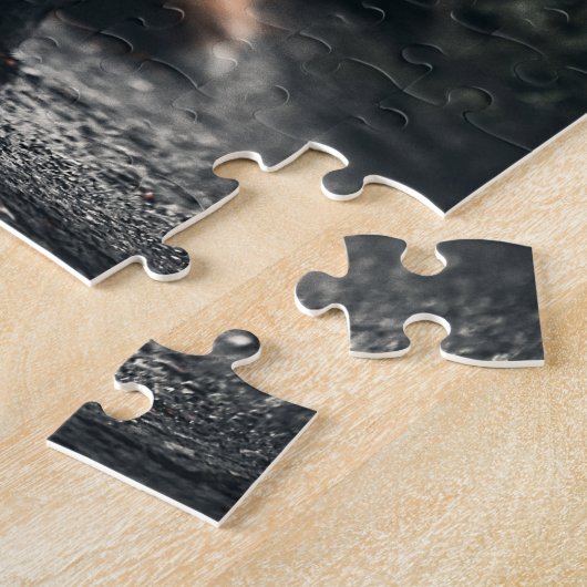 Puzzle Curious Big Red and White Fox Sitting in Nature (Côté)