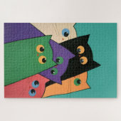 Puzzle Curious Cats (Horizontal)