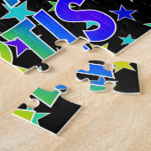 Puzzle "CURTIS" Prénom, Amusant "HEUREUX ANNIVERSAIRE" (Côté)