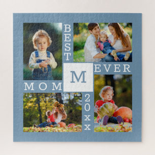 Puzzle Custom 4 Photo Collage Meilleure Maman Jamais