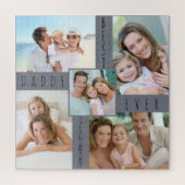 Puzzle Custom 5 Photo Collage Meilleur papa jamais Carré (Vertical)