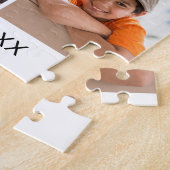 Puzzle Custom 6 Photo Collage Family Name Simple White (Côté)