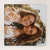 Puzzle Custom Besties BFF Modern Script Photo (Horizontal)